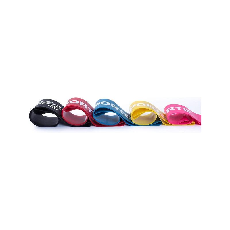 Banda de fitness 50cm elastica din latex natural rosie