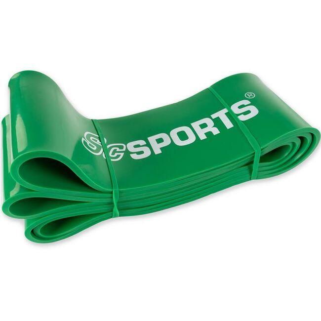 Banda de fitness 2m elastica din latex natural verde