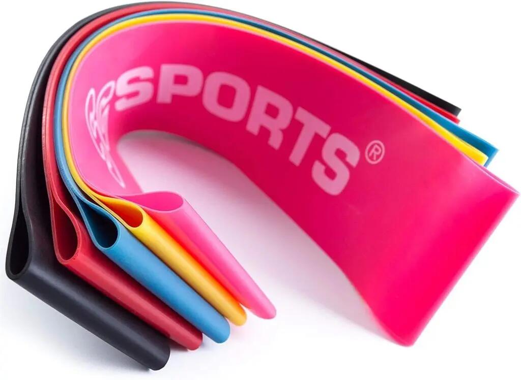Banda de fitness 50cm elastica din latex natural negru 4/7