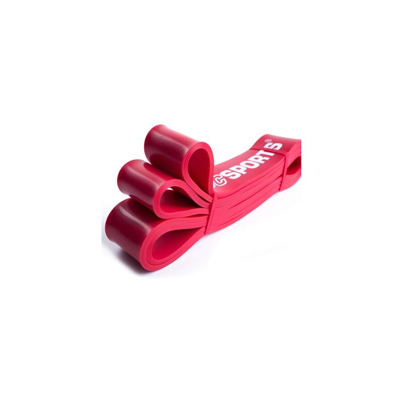 Banda elastica pentru fitness 2 m latex natural rosu