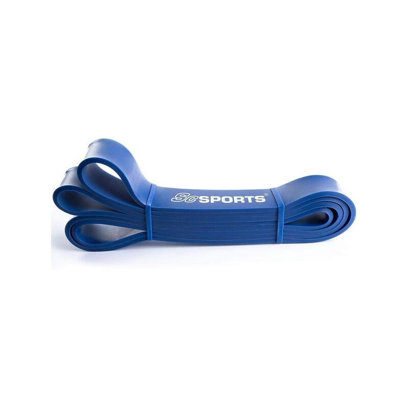 Banda elastica pentru fitness 2 m latex natural albastru