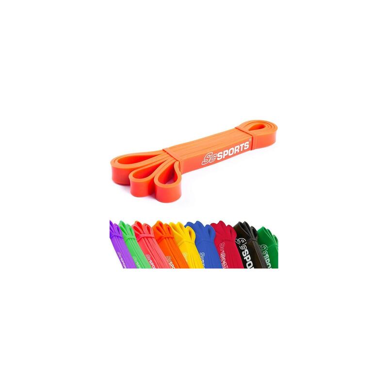 Banda elastica pentru fitness 2 m latex natural portocaliu