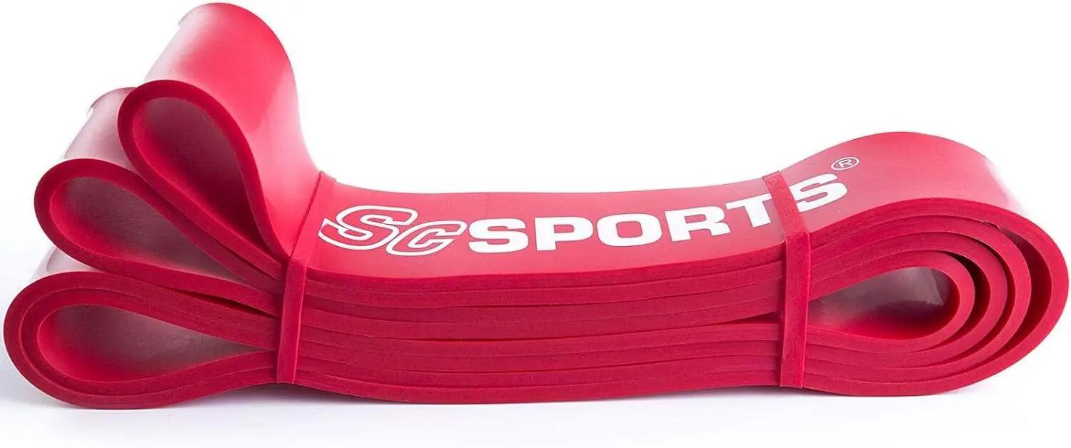 Banda elastica pentru fitness 2 m latex natural rosu 6/7