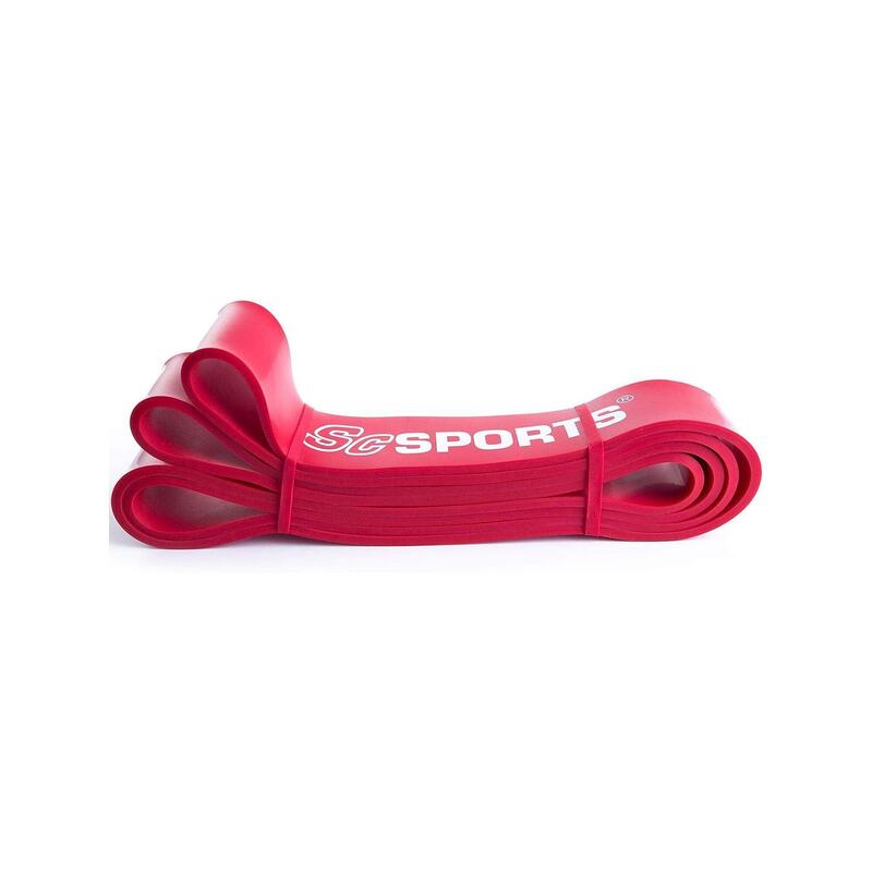 Banda elastica pentru fitness 2 m latex natural rosu