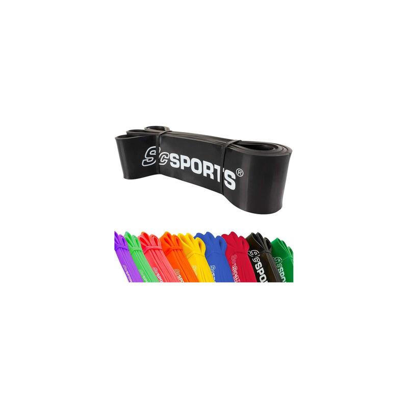 Banda elastica pentru fitness 2 m latex natural negru