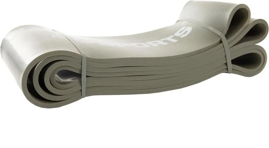 Banda elastica pentru fitness 2 m latex natural gri 2/4