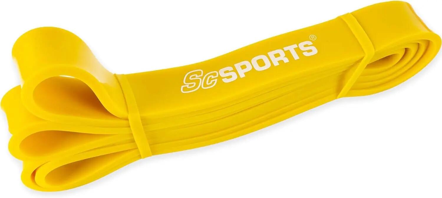 Banda elastica pentru fitness 2 m latex natural galben 5/6
