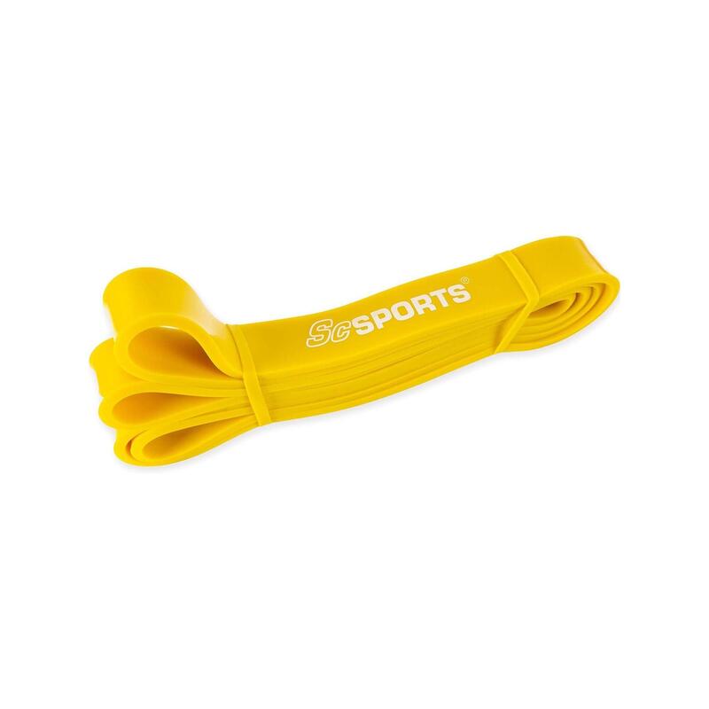 Banda elastica pentru fitness 2 m latex natural galben