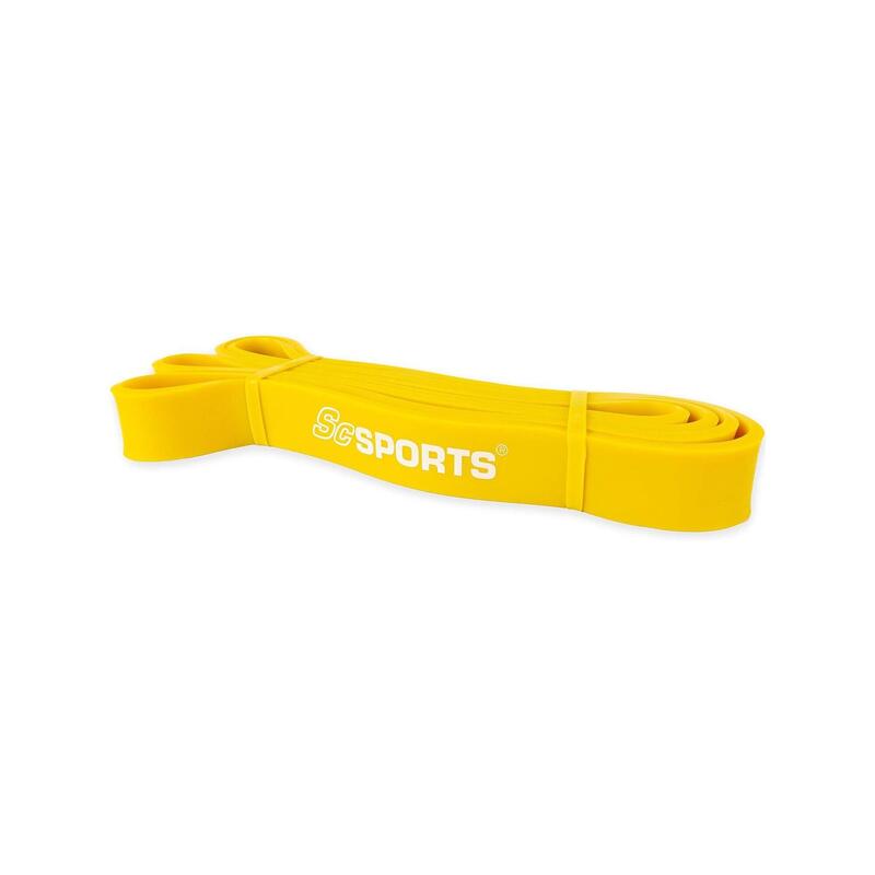 Banda elastica pentru fitness 2 m latex natural galben