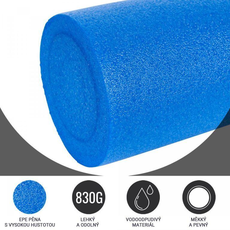 Pilates Rol - Fascia Rol - Foam Roller - 90 x 15 cm - Blauw 4/7
