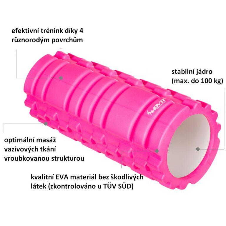 Rola de masaj, MOVIT®, roz