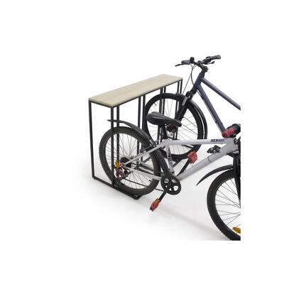 Koro fietsendrager van zwart metaal, 116,5 x 50 x 77,5 cm