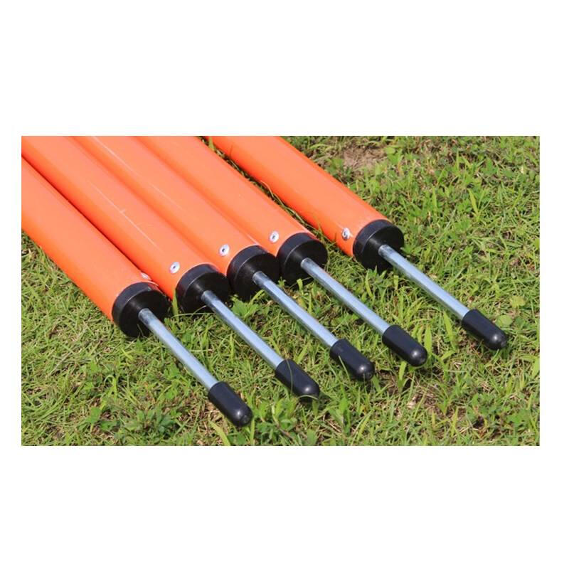 Baston Jalon Slalom Antrenament cu Varf Metalic, 170 cm, Galben
