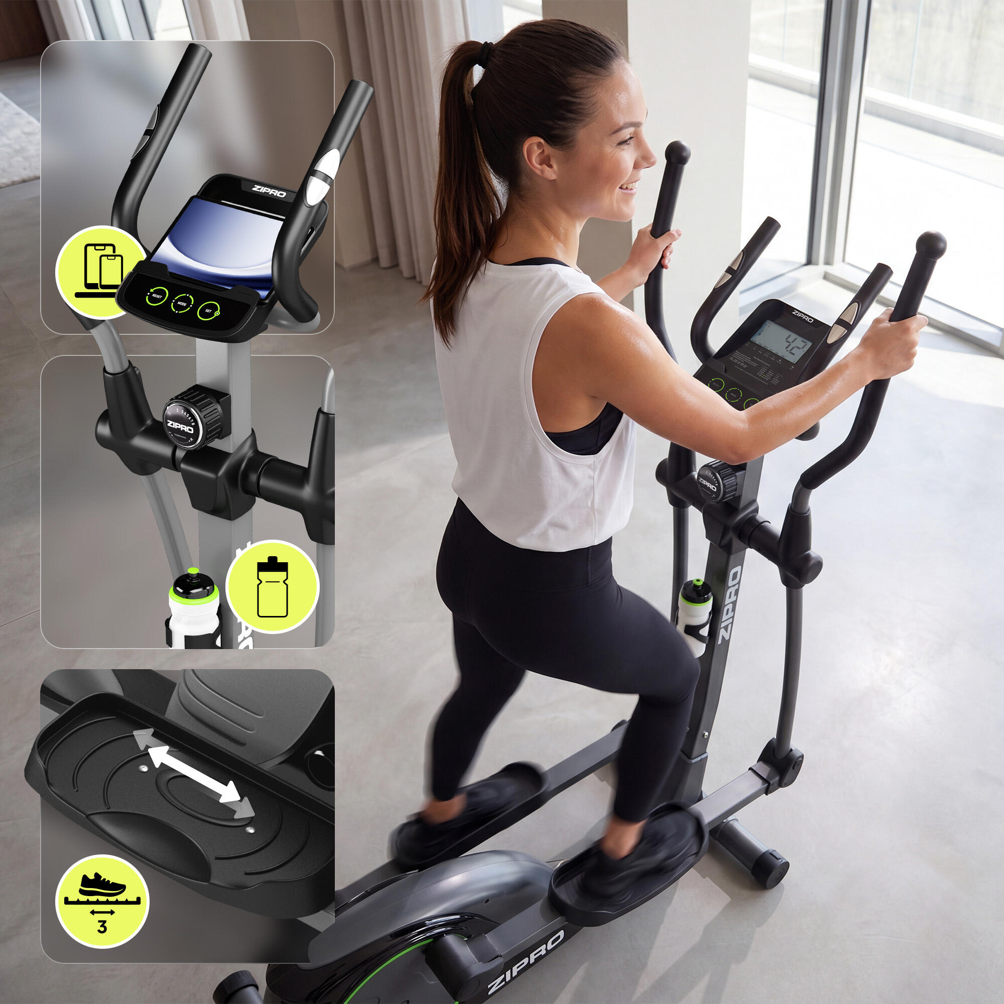 Vélo elliptique magnétique Zipro Hulk fitness et cardio 7/14