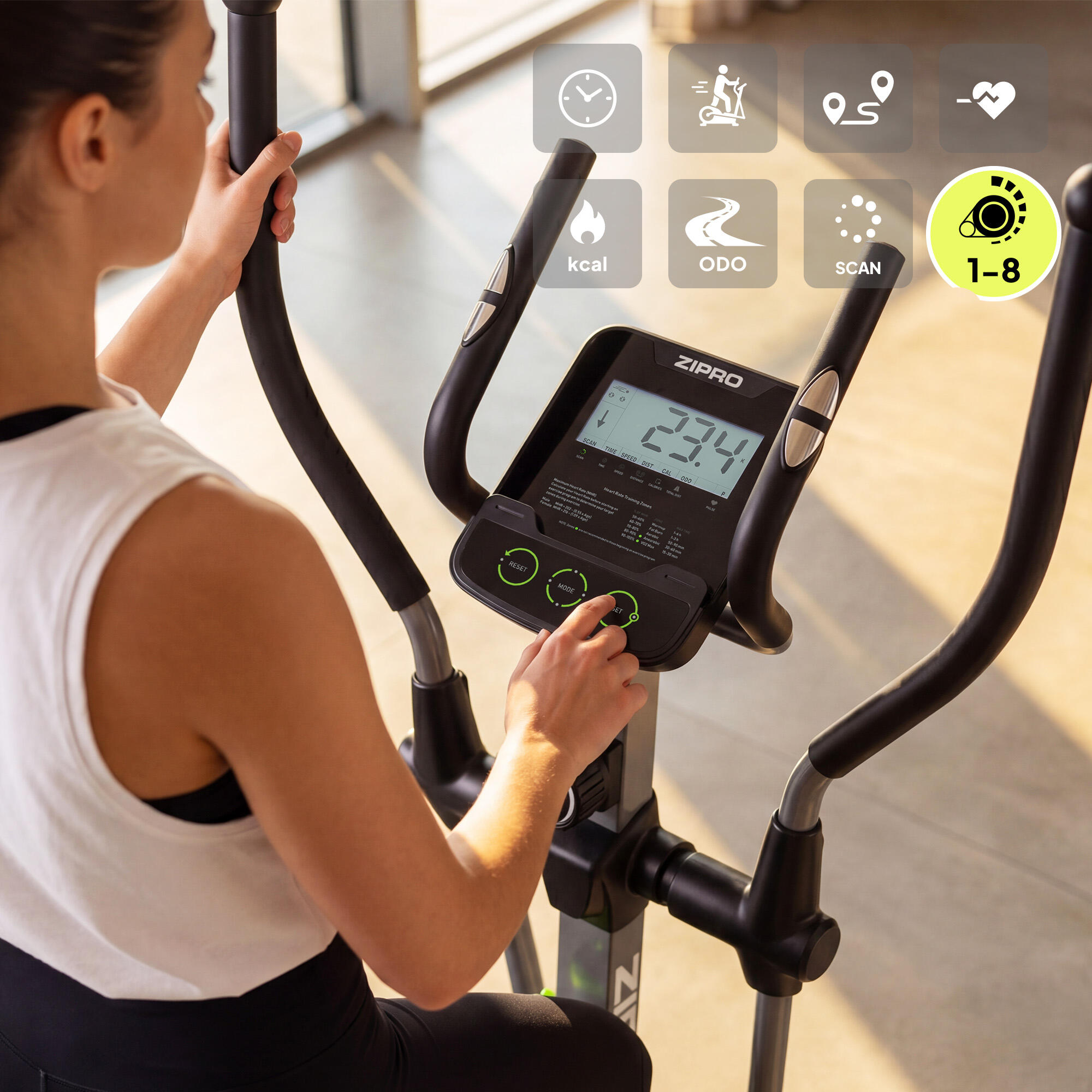 Vélo elliptique magnétique Zipro Hulk fitness et cardio 6/14