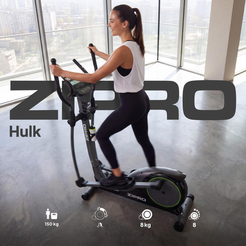 Bicicleta eliptică magnetica Zipro Hulk volantă 8 kg fitness cardio