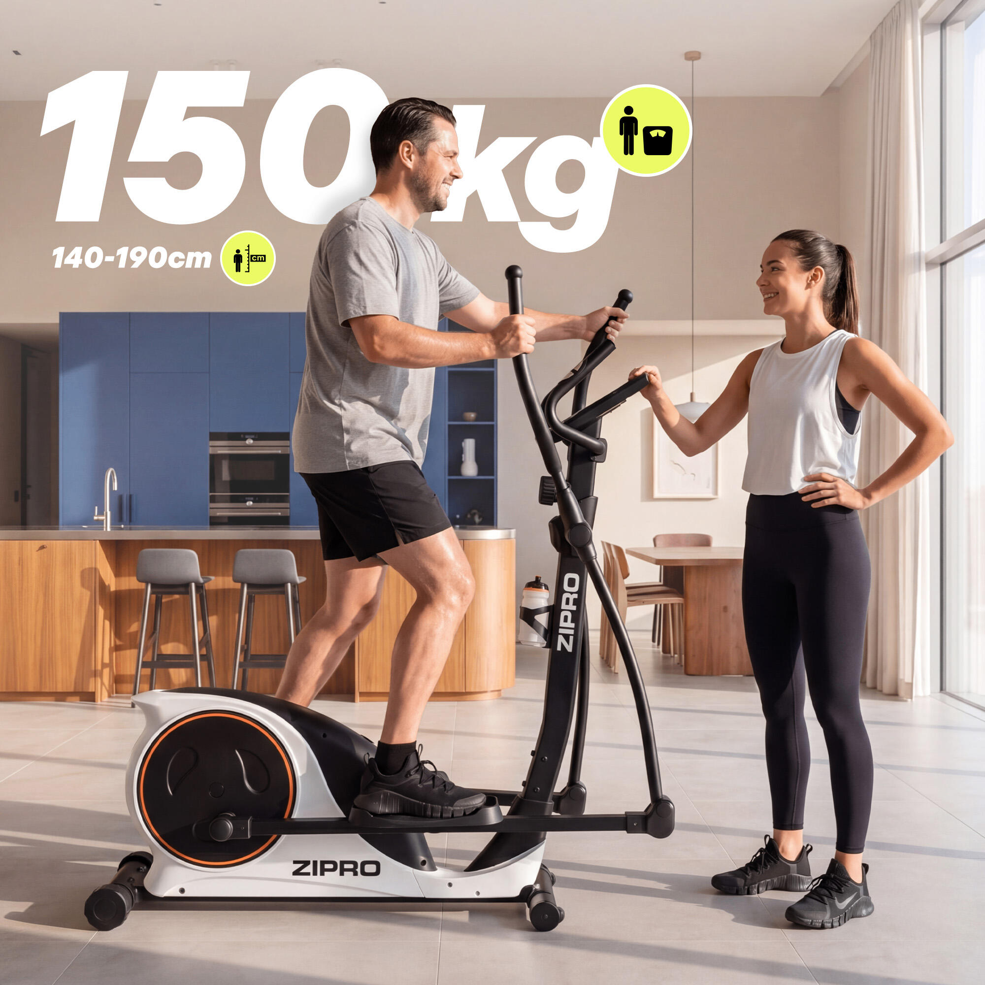 Crosstrainer Zipro Hulk RS 8 weerstandsniveaus voor fitness en cardio 2/8