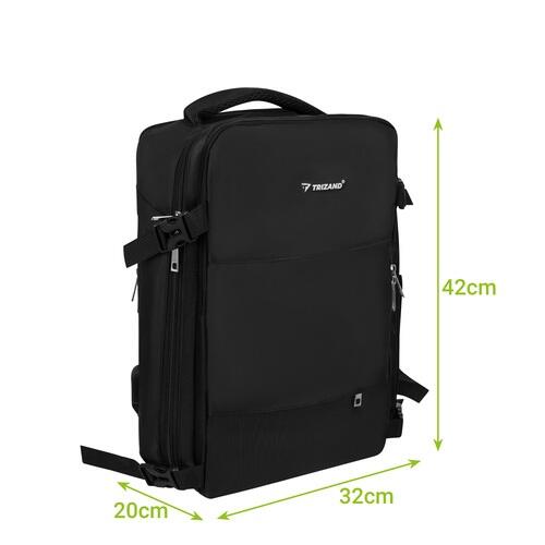 Zaino da 20 litri nero con scomparto per laptop 9/9
