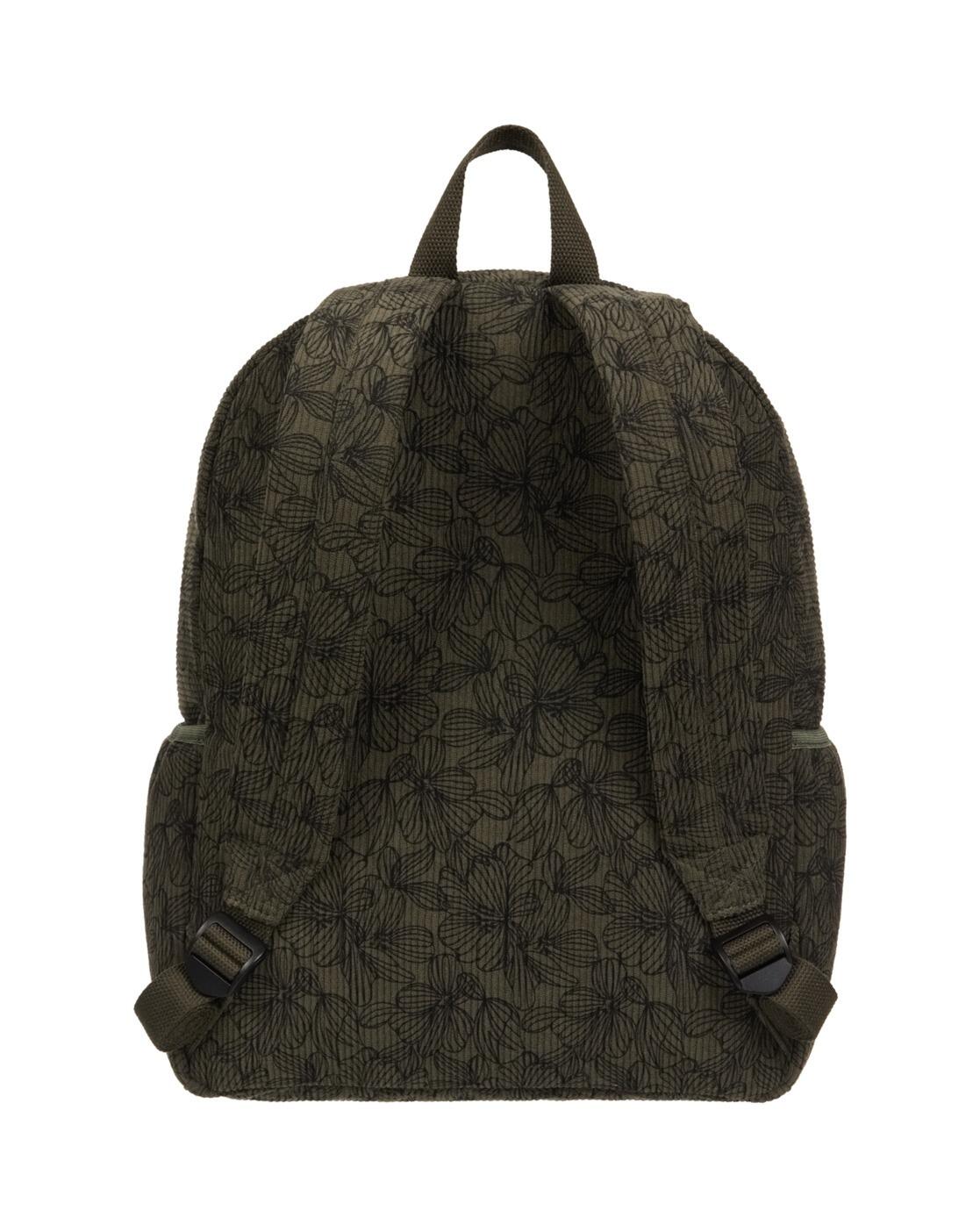 Mittelgroßer Rucksack aus Kord ECHOES PRINTED 19L Grün Dames 4/4