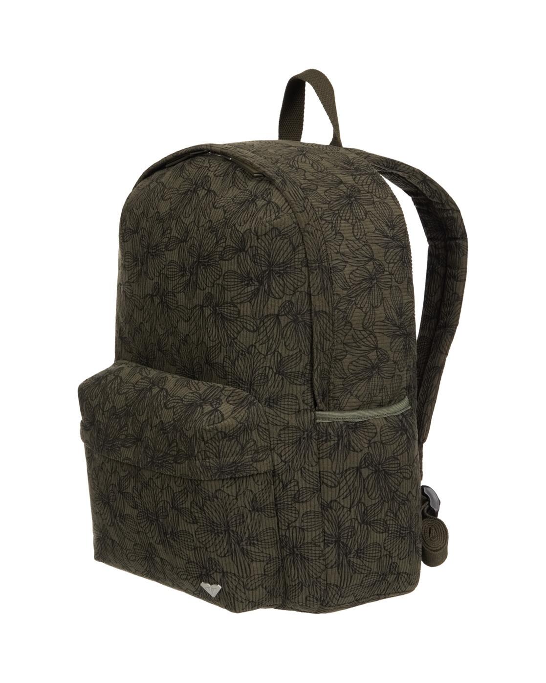 Mittelgroßer Rucksack aus Kord ECHOES PRINTED 19L Grün Dames 2/4