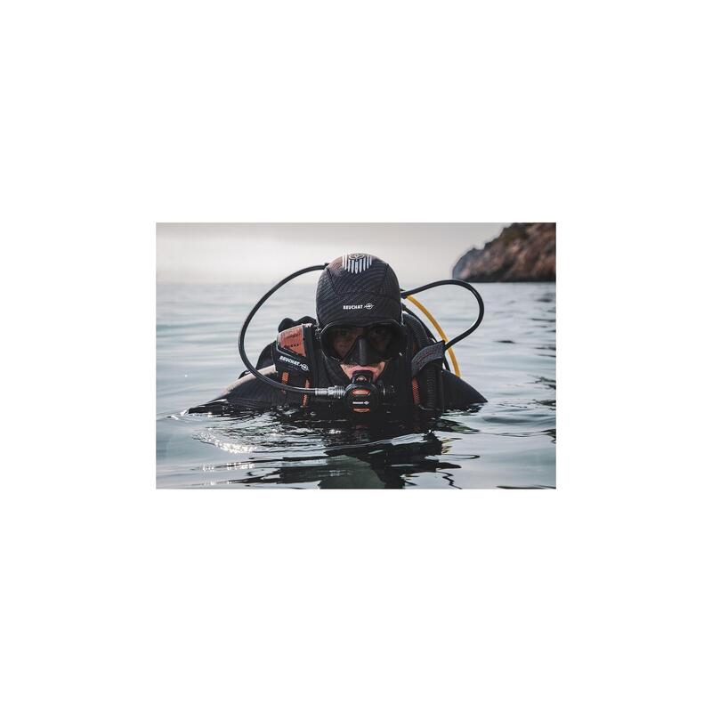 Costum de scufundare Beuchat 8mm neopren eco cu fermoar frontal negru-gri
