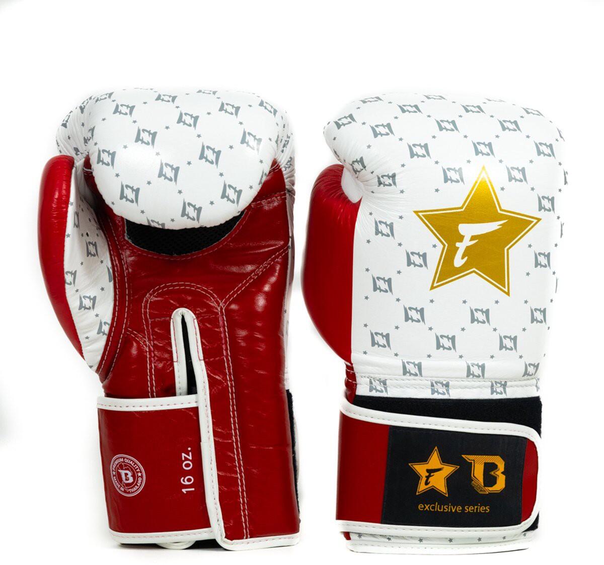 (Kick)bokshandschoenen volwassenen FXB BG Star White/Wine Red 5/7
