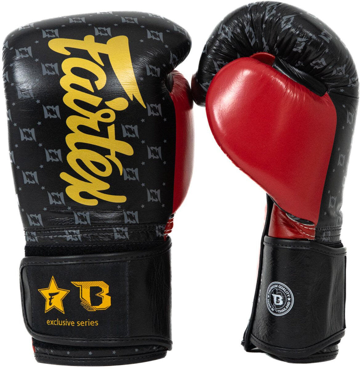 (Kick)bokshandschoenen volwassenen FXB BG Star Black/Wine Red 3/7