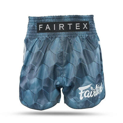Muay thai short volwassenen fxb tbt stealth blue (blauw / grijs)
