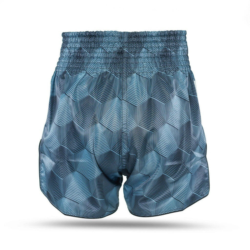 Muay Thai short volwassenen FXB TBT Stealth Blue (Blauw / Grijs) 2/3