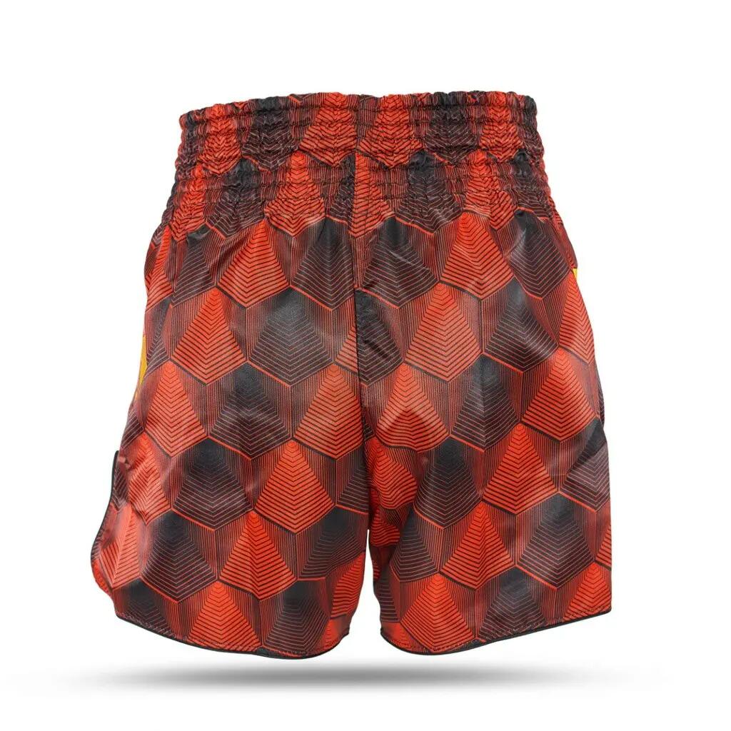 Muay Thai short volwassenen FXB TBT Stealth Red (Rood / Zwart / Goud) 2/3