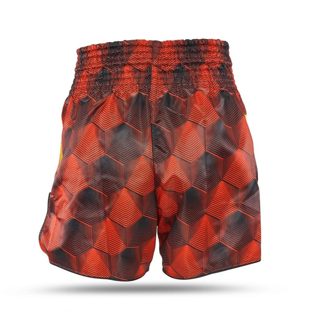Muay Thai short volwassenen FXB TBT Stealth Red (Rood / Zwart / Goud) 2/3