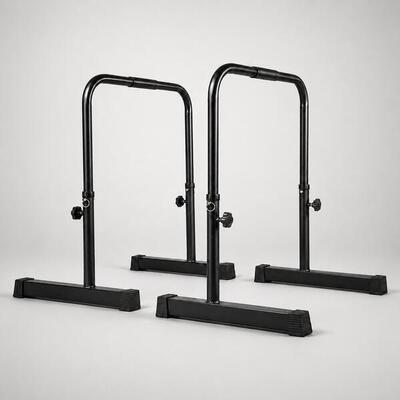Barre Dip PRO Regolabili - Calisthenics & Bodyweight - 5 altezze - Nero