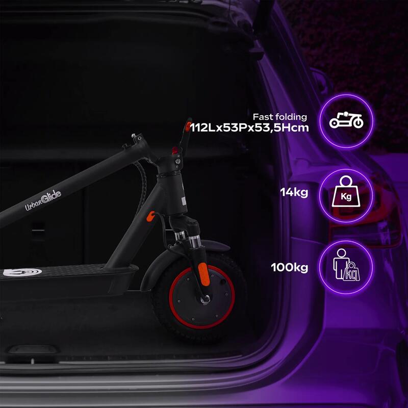 UrbanGlide Ride 100 MAX PLUS – Trotineta 10" 250W, 25 km, All-Teren
