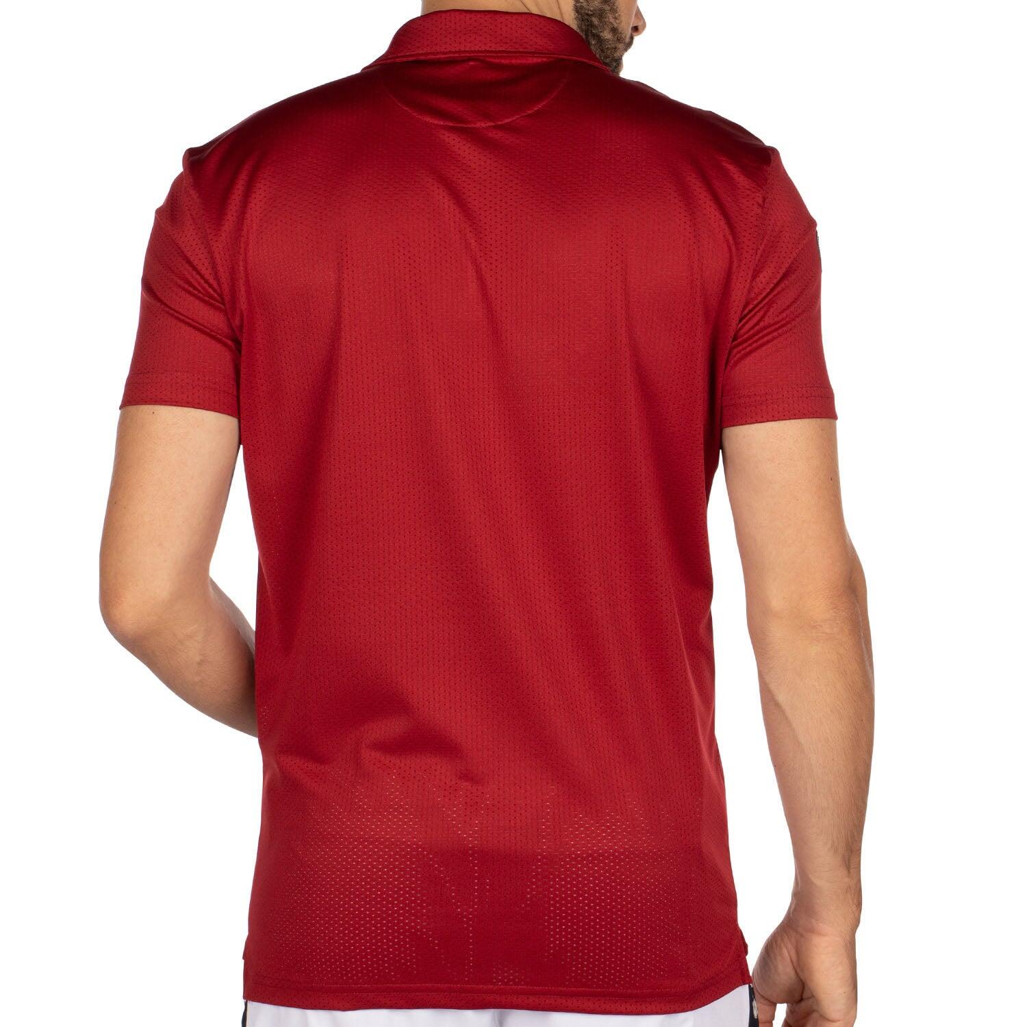 Polo de sport zippé perforé 3XL / Rouge 3/5