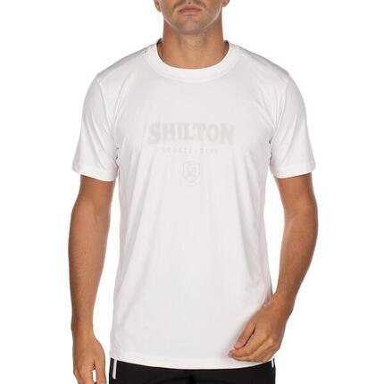 T-shirt de sport écusson L / Blanc