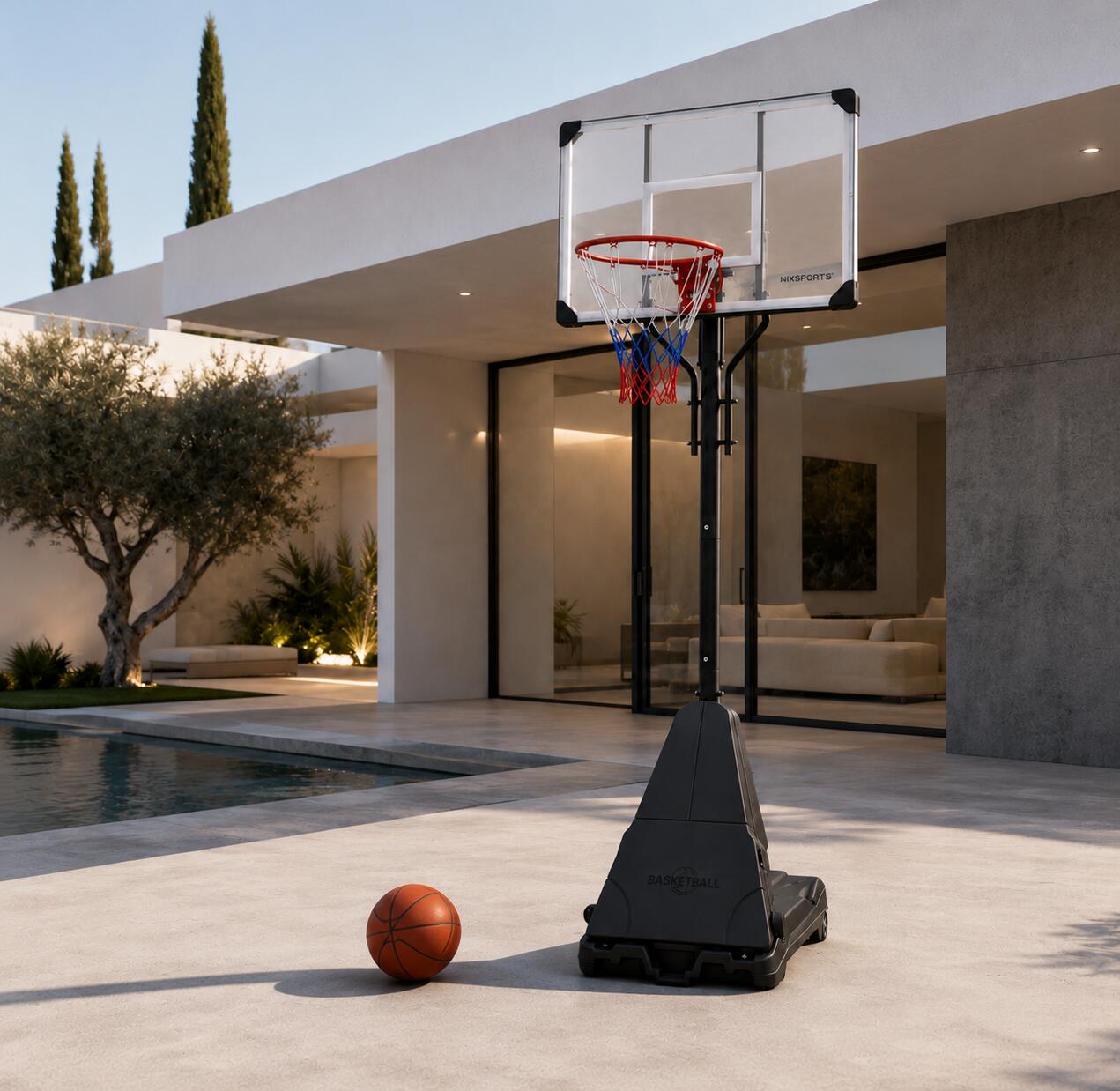 Canasta de Baloncesto Portátil con Altura Regulable 2,45-3,05 m 7/7