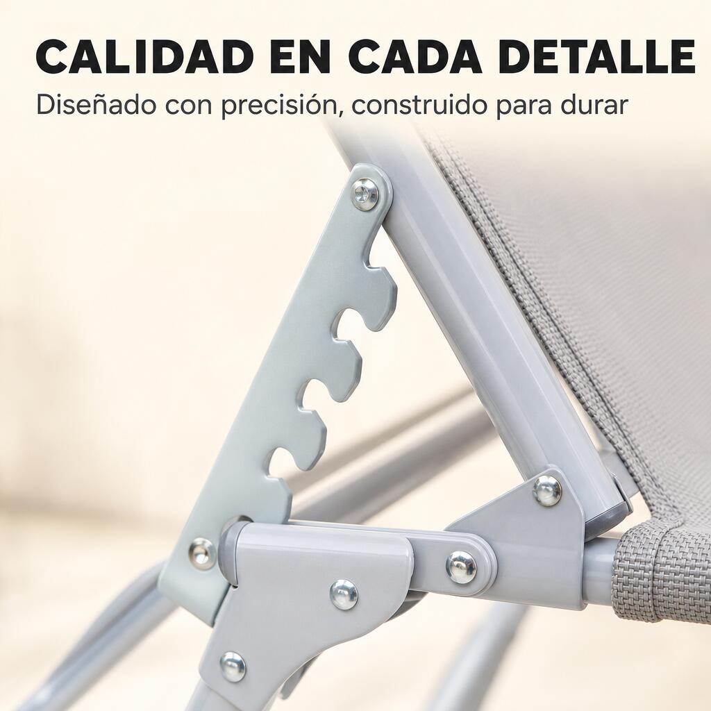 Espreguiçadeira Dobrável Com Guarda-Sol Ajustável Para Jardim E Praia 4/7
