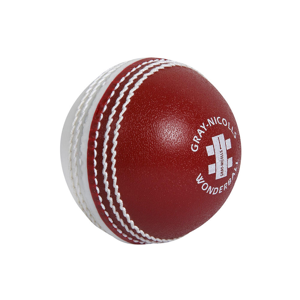 3er-Set Gray-Nicolls Cricketbälle Wonderball Rot und Weiß 2/2