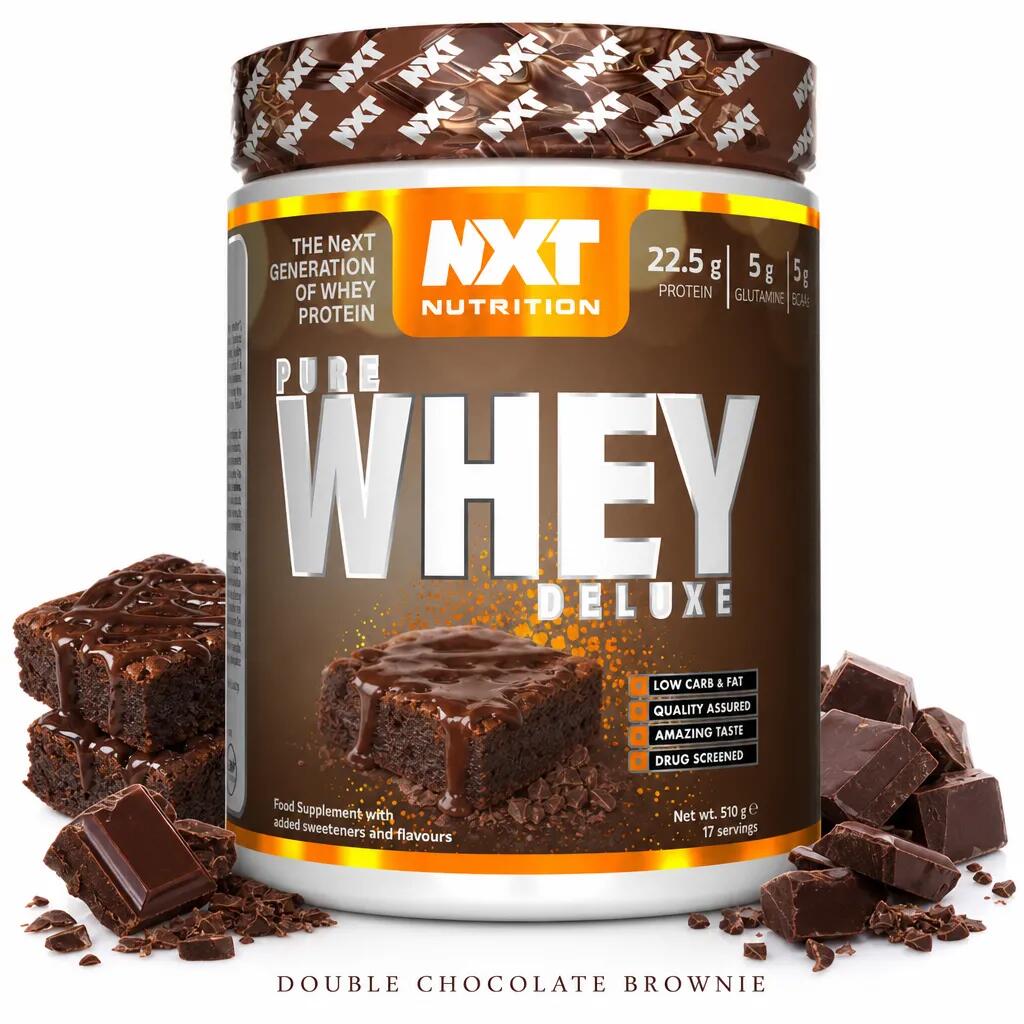 NXT Nutrition Pure Whey Deluxe 510g Double Chocolate Brownie