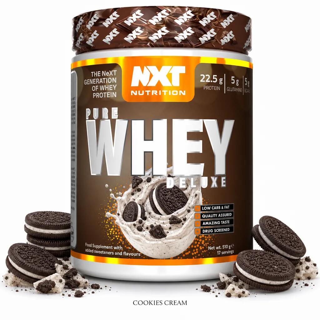 NXT Nutrition Pure Whey Deluxe 510g Cookies & Cream