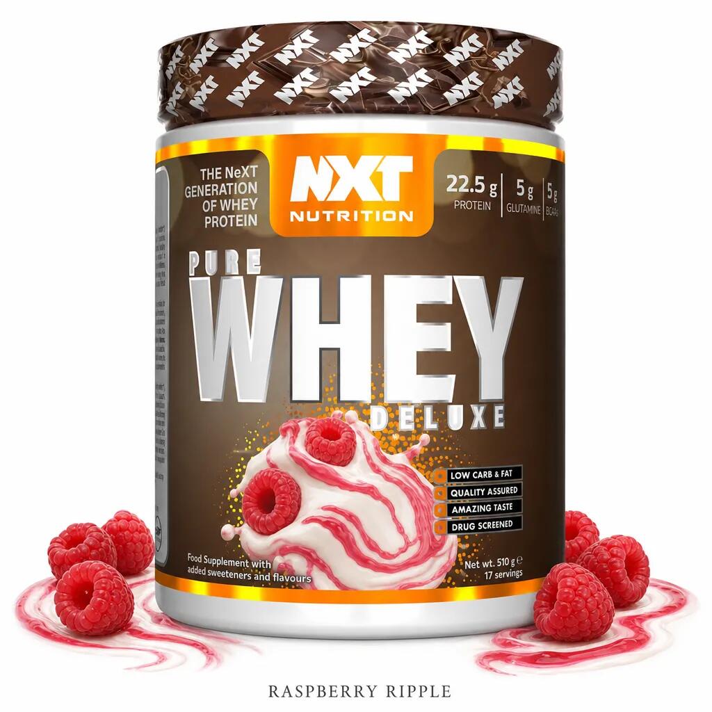 NXT Nutrition Pure Whey Deluxe 510g Raspberry Ripple