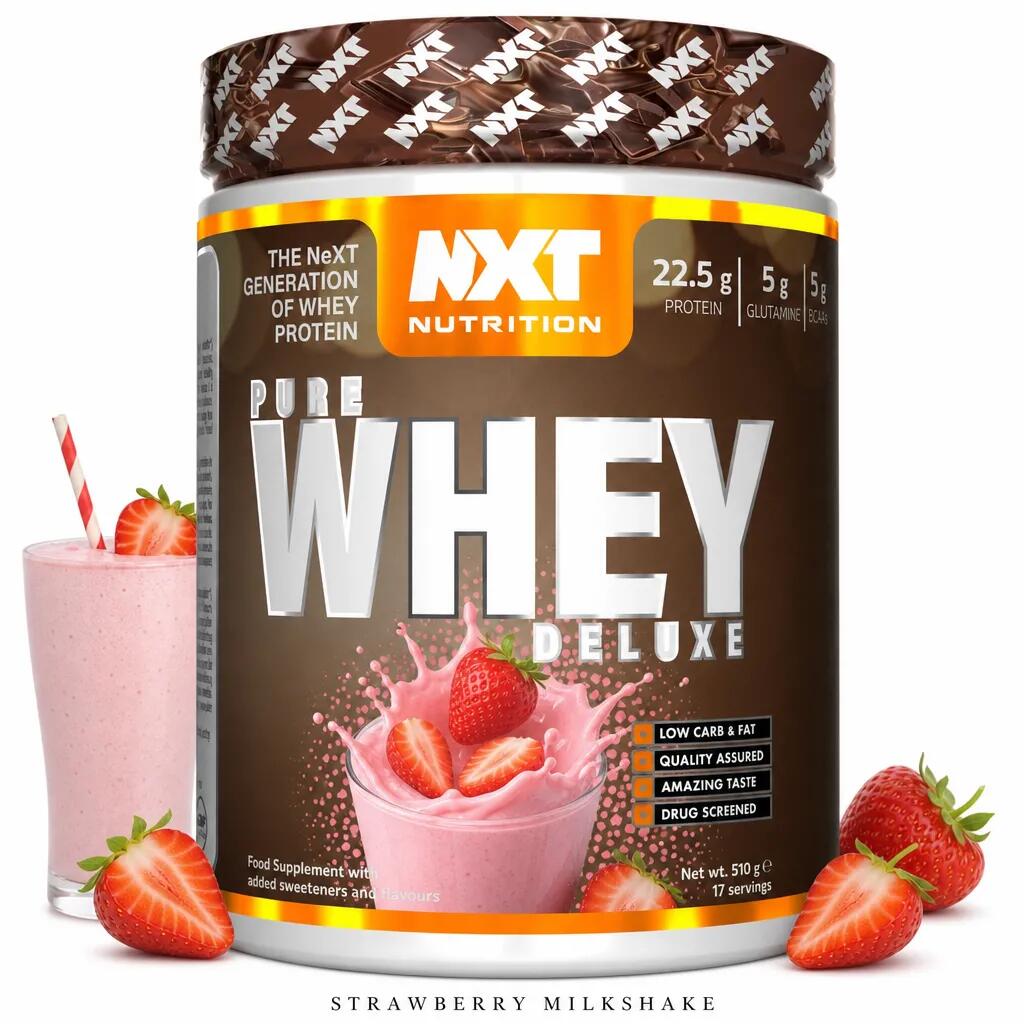 NXT Nutrition Pure Whey Deluxe 510g Strawberry Milkshake
