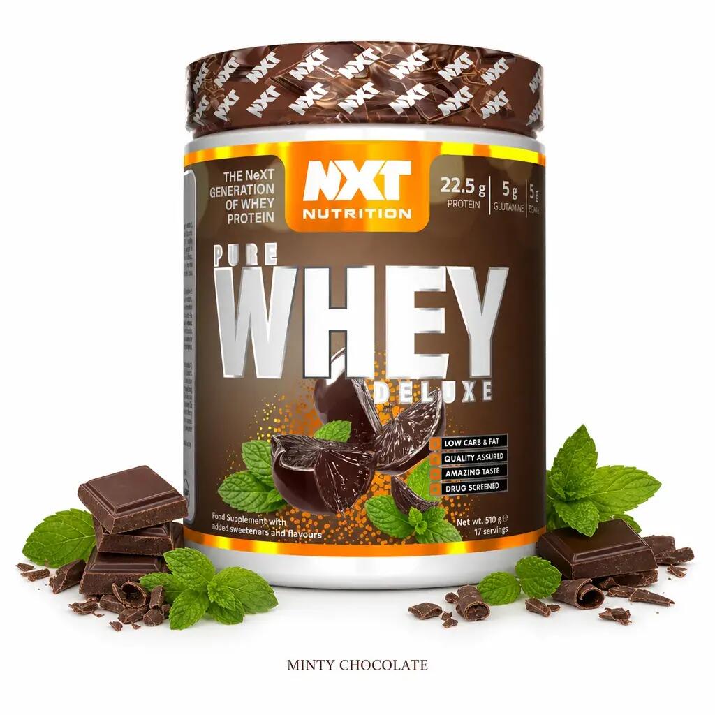 NXT Nutrition Pure Whey Deluxe 510g Minty Chocolate