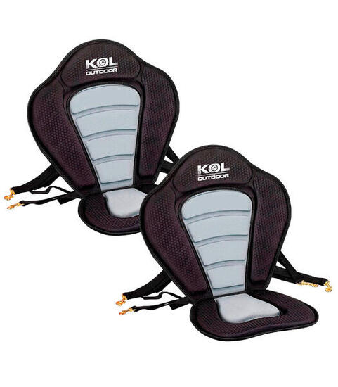2er Set Kajaksitz Deluxe KOL Outdoor - Ergonomischer SUP Sitz mit Rückenlehne