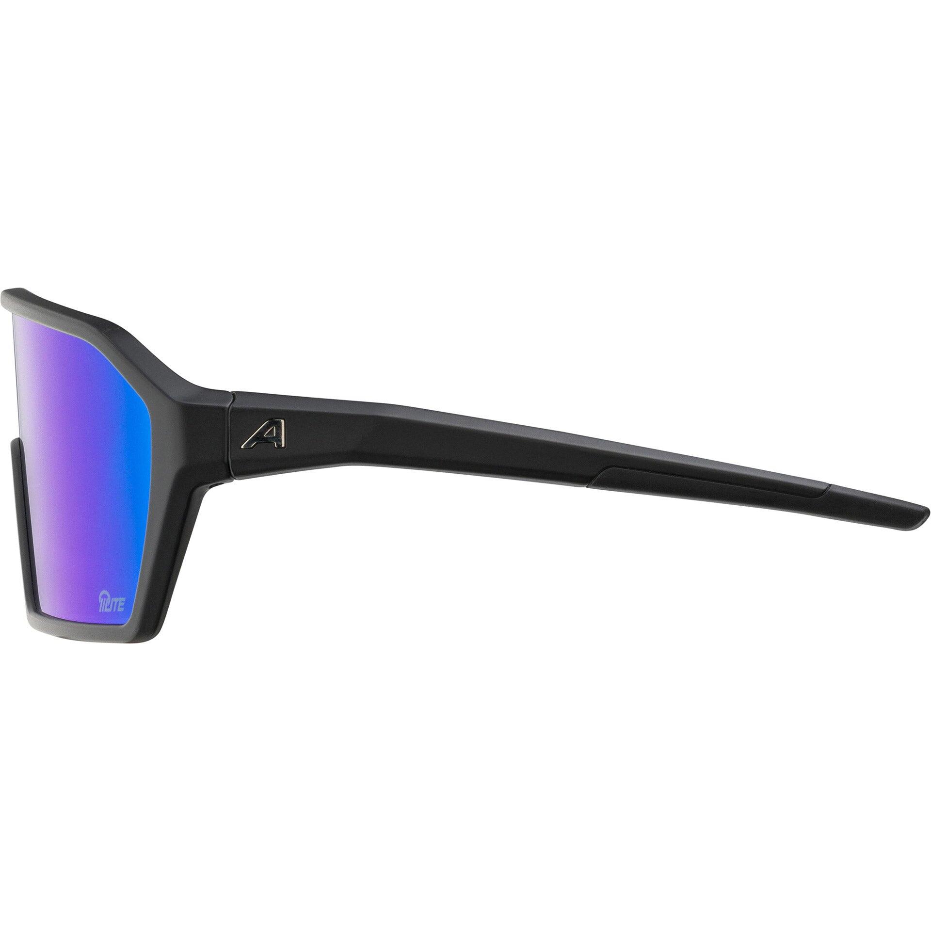 Alpina Ram Q-Lite Jade lunettes de sport peacock blue, verre miroir noir 3/4