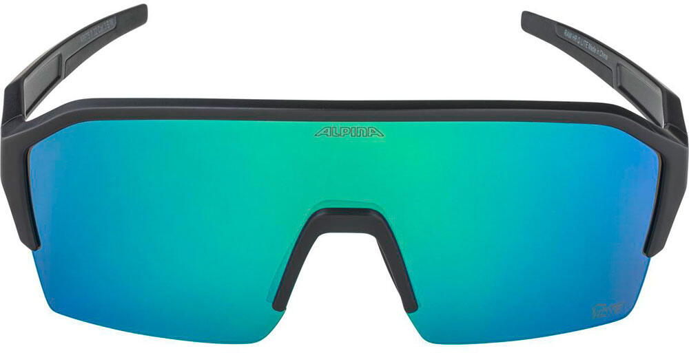 Alpina Q-Lite Jade lunettes de sport bleu paon, verres miroir bleus 2/4