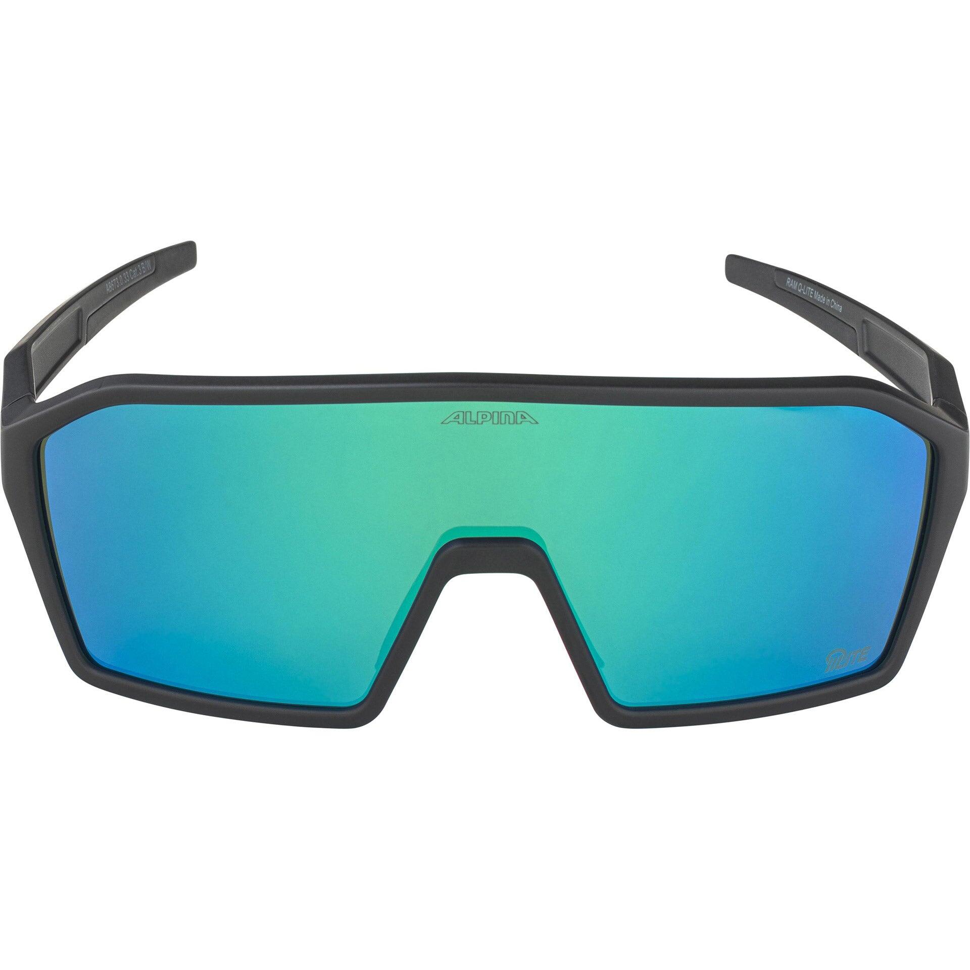 Alpina Ram Q-Lite Jade lunettes de sport peacock blue, verre miroir noir 2/4