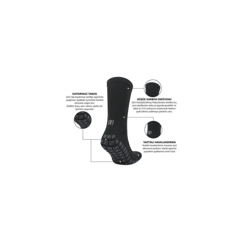 Multi-Sport Kaydırmaz Tabanlı Spor Çorabı Lizard