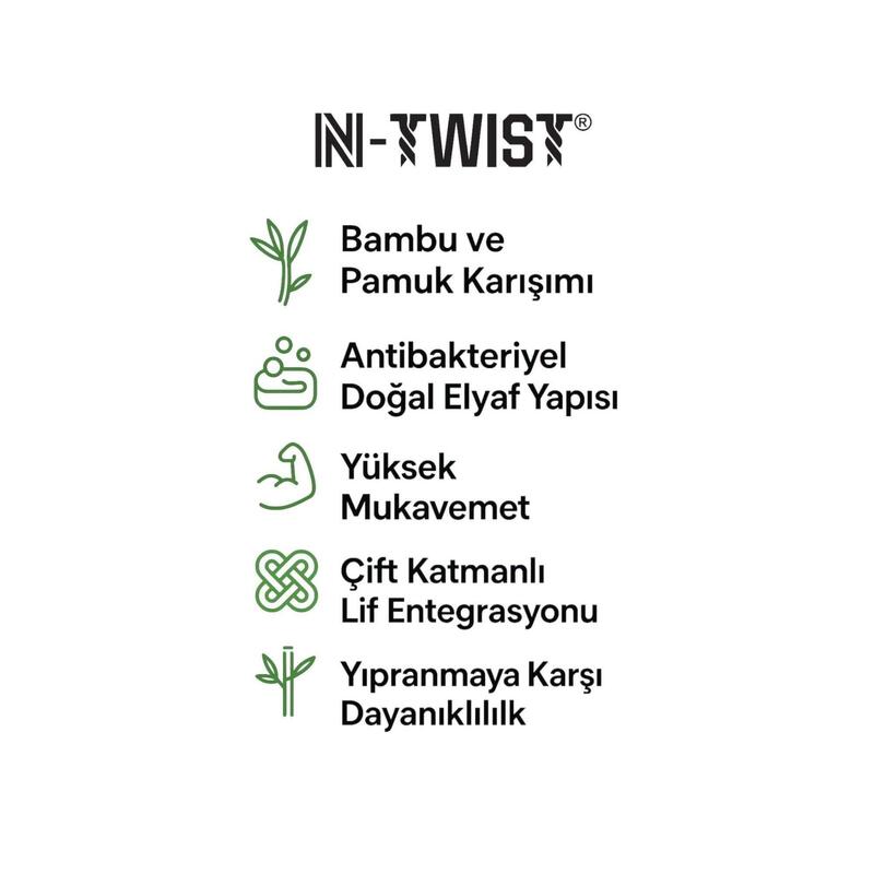4 çift Bambu ve Pamuklu, Nefes Alabilen, Dikişsiz Spor Çorabı - RETRO N-Twist