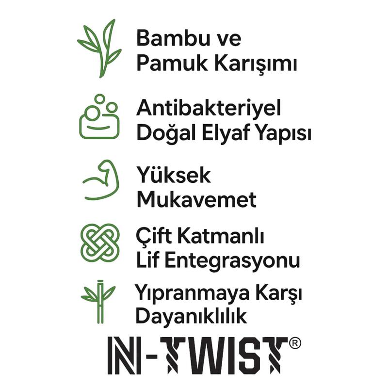N-Twist Teknolojili, Bambu-Pamuk,  Parmaklı Günlük Yürüyüş Çorabı  - BRIGHTON